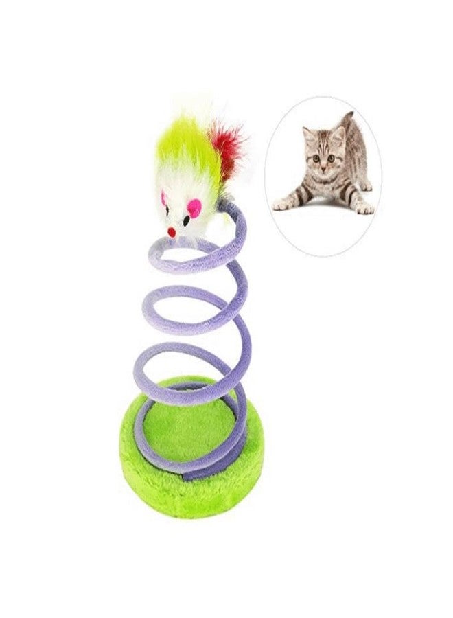 misu Coil Bouncy cat Toy Spring Play Bounce pet Press Twist paw Motion Chase Flexible roll Jump toss Indoor Rubber Flexible Stretch Bouncy Touch Grip roll Blue - Image 3
